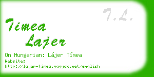 timea lajer business card